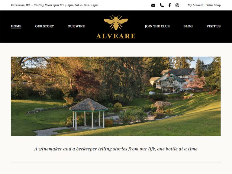 Alveare Winery in Carnation WA - screen capture
