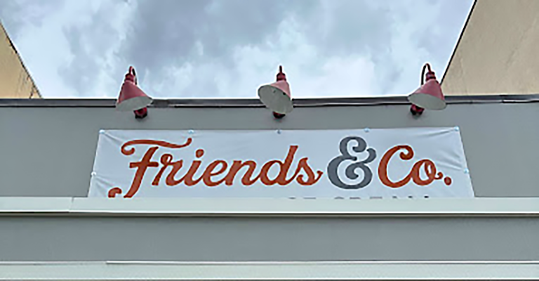 Friends & Co Ice Cream signage in North Bend, Washington