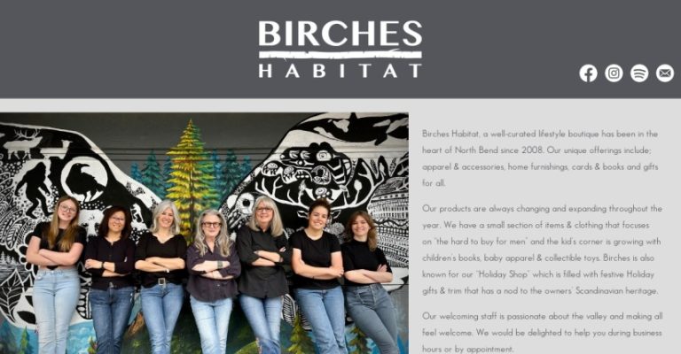 Birches Habitat in North Bend WA - screen capture Birches Habitat in North Bend WA - screen capture