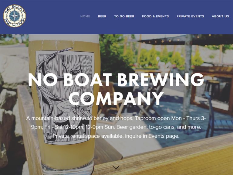 No Boat Brewing Company in Snoqualmie Washington - screen capture