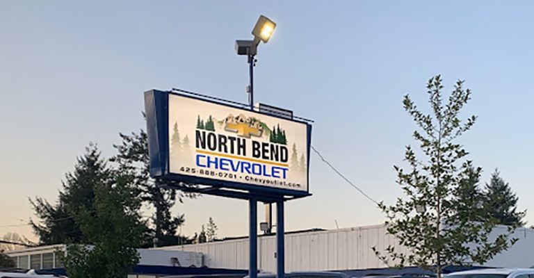 North Bend Chevrolet signage - Washington