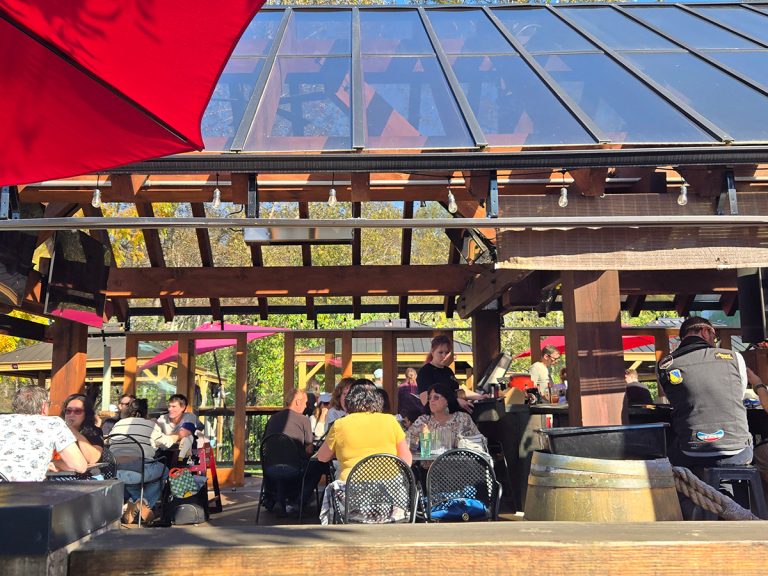Snoqualmie Falls Brewery outdoor patio area