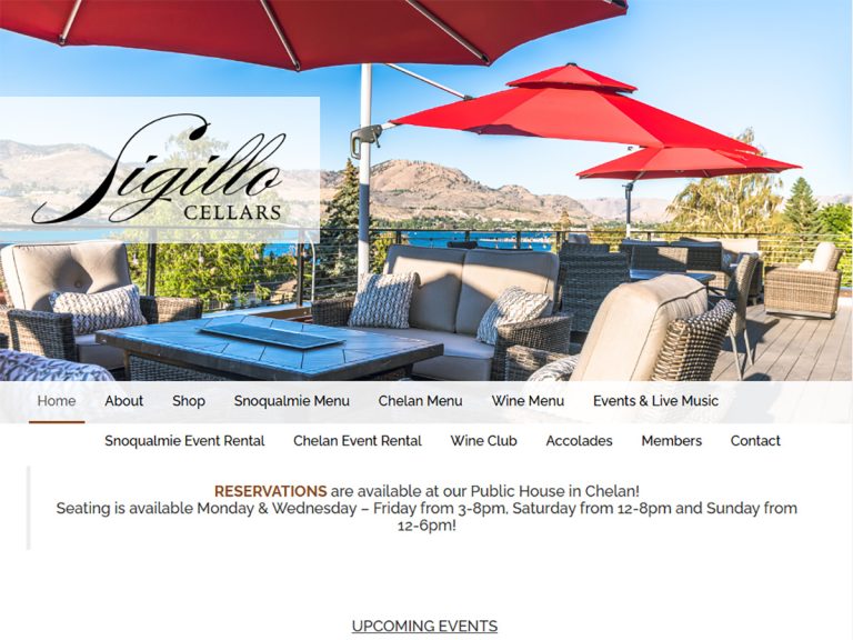Sigillo Cellars in Snoqualmie, WA - screen capture Sigillo Cellars in Snoqualmie, WA - screen capture