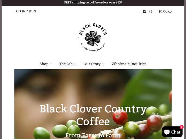 Black Clover Country Coffee Roasters - Carnation, WA