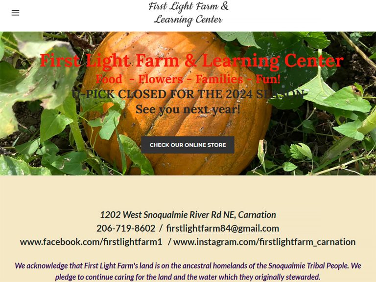 First Light Farm & Learning Center - Carnation, Washington