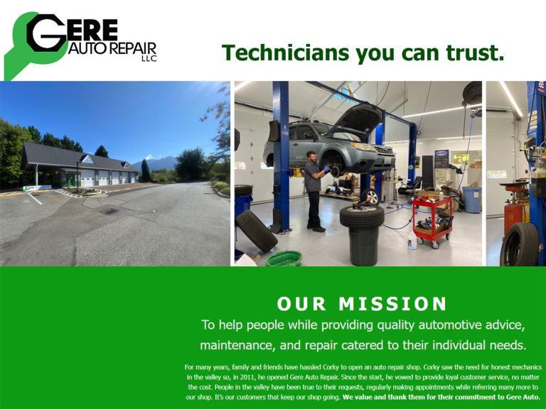 Gere Auto Repair in Snoqualmie WA - screen capture