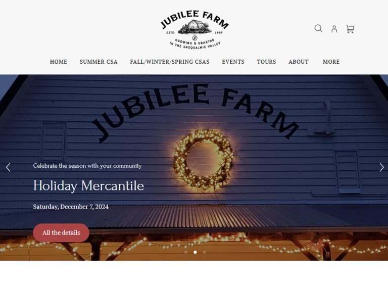 Jubilee Farm screen - Carnation, WA