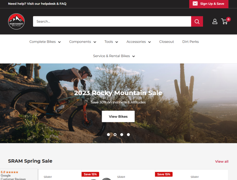 Northwest Bicycle in Snoqualmie WA - screen capture