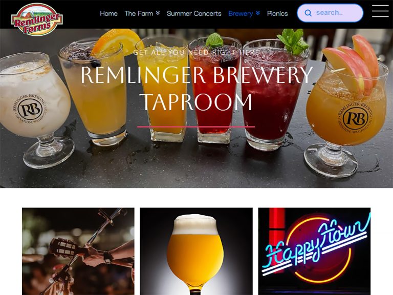 Remlinger Farms Brewery Taproom in Carnation, WA - screen capture