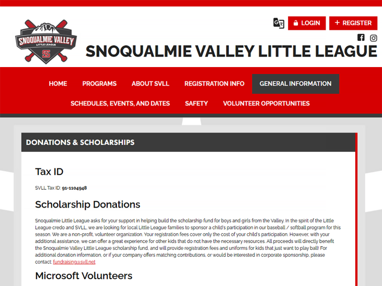 Snoqualmie Valley Little League - Snoqualmie Valley, WA