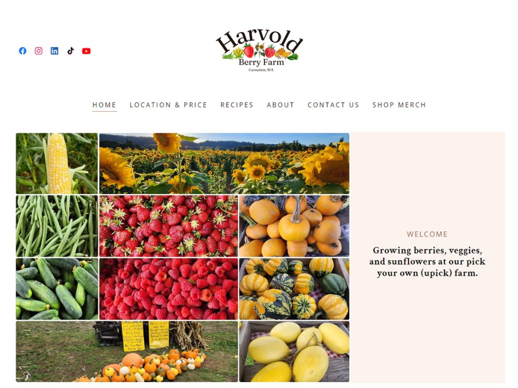 Harvold Berry Farm screen - Carnation, WA