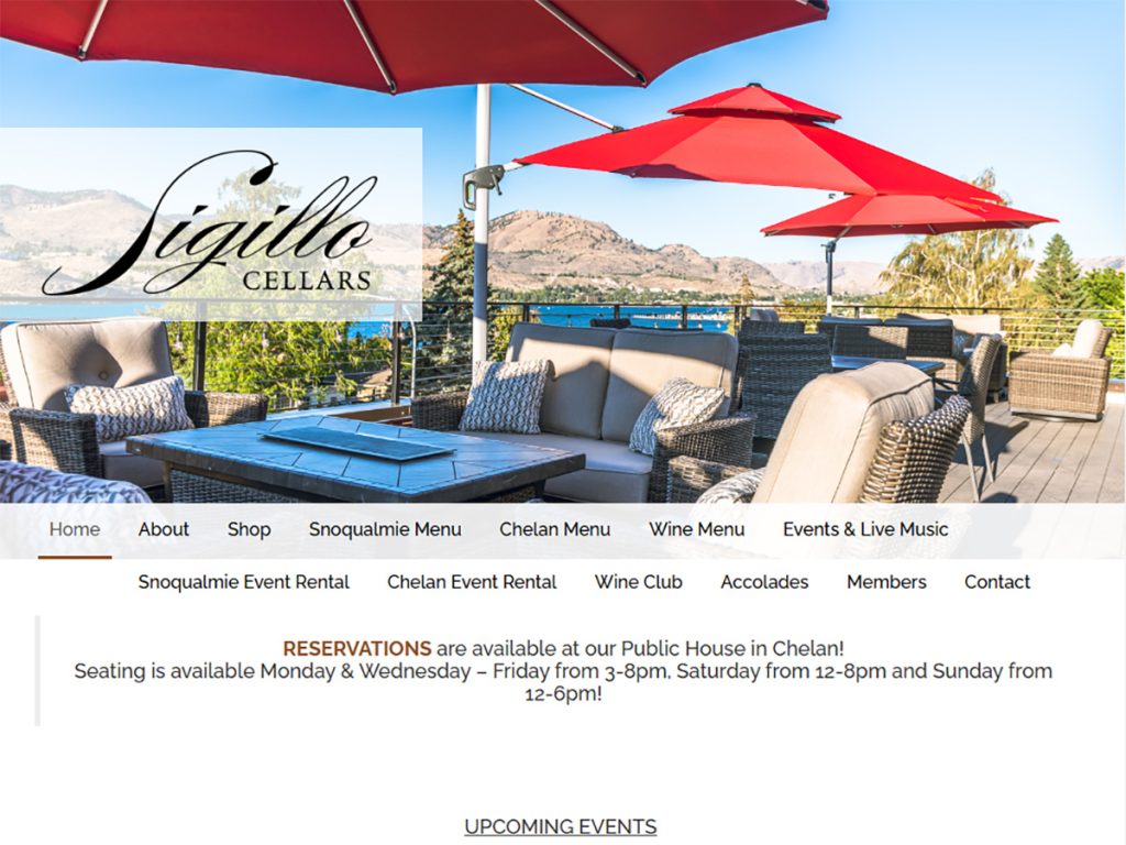 Sigillo Cellars in Snoqualmie, WA - screen capture Sigillo Cellars in Snoqualmie, WA - screen capture