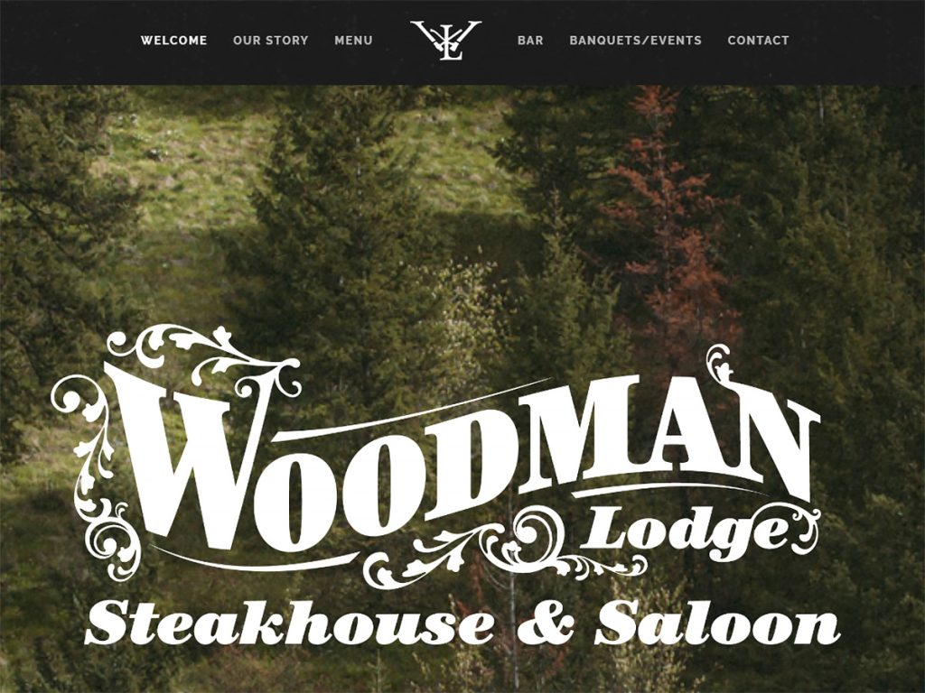 Woodman Lodge Restaurant Steakhouse and Bar in Snoqualmie WA - screen capture