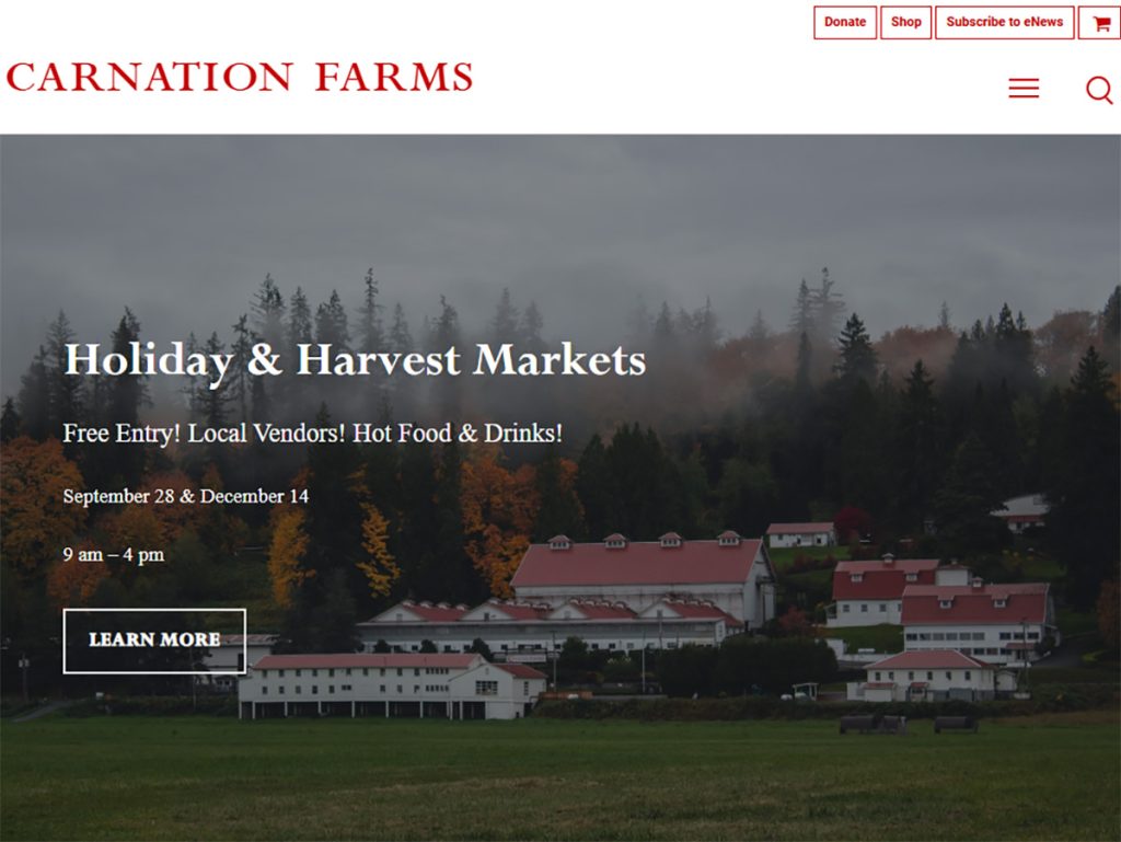 Carnation Farms Washington - screen capture
