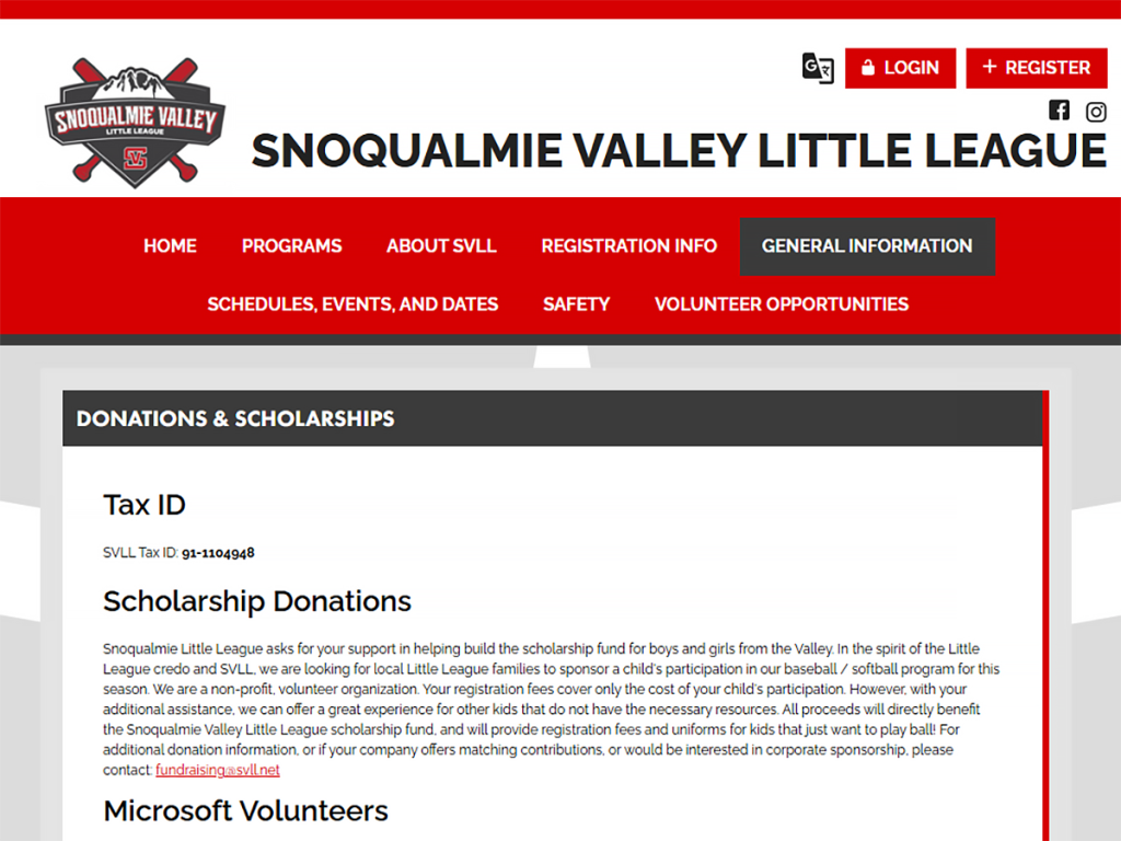 Snoqualmie Valley Little League - Snoqualmie Valley, WA